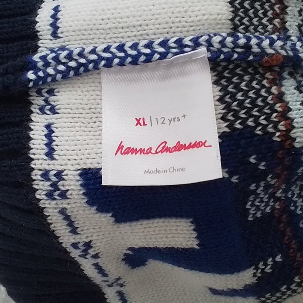 Hannah Andersson Are You Yeti Beanie Knit Hat Youth size 12 Blue - Picture 5 of 6